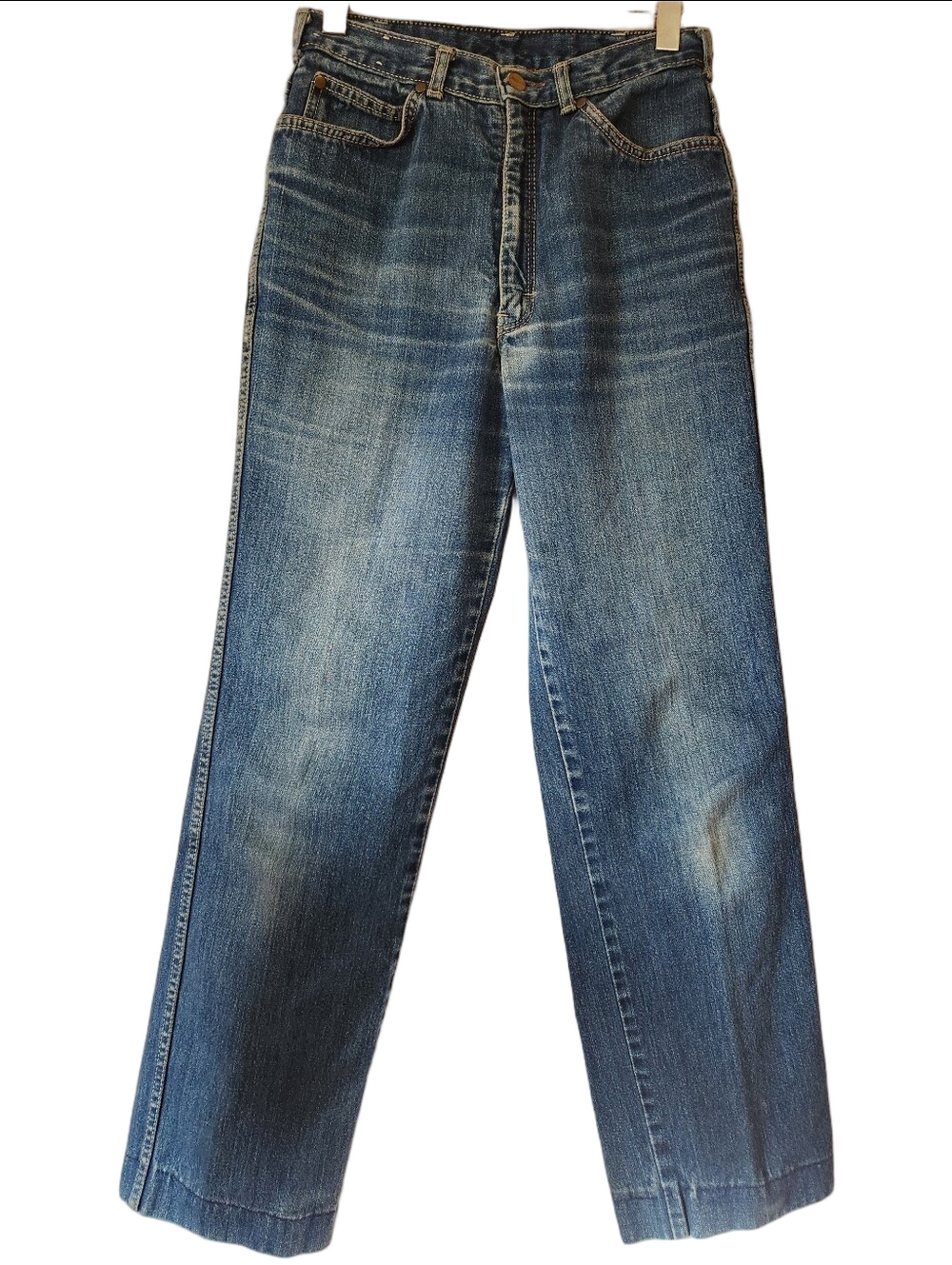 VTG 70s Fancy Ass High Rise Western Wing Pocket Jeans Made in Canada Sz 27